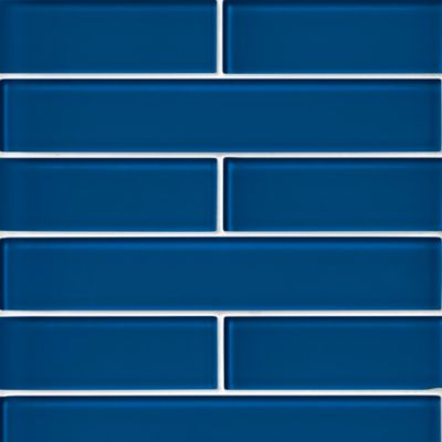 Glass Iridescent Electric Blue Subway Wall and Floor Tile - 2 x 12 in. -  The Tile Shop