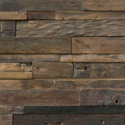 White Reclaimed Wood Tiles, Weathered Wooden Subway Tile For Walls