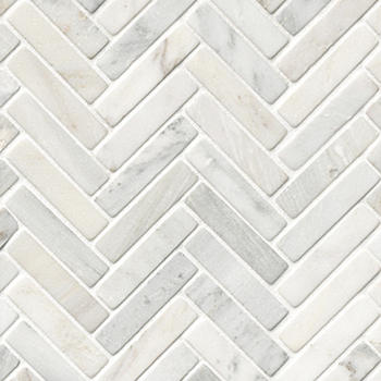 Hampton Large Herringbone Marble Mosaic, Large Herringbone Marble Tile Floor
