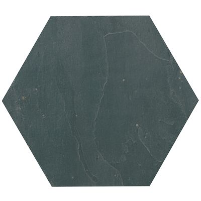 Adoni Black Slate Hexagon Wall and Floor Tile - 10 in. - The Tile Shop