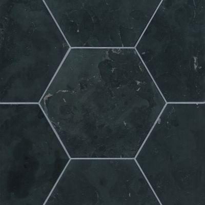 Basalt Black Chevron (Mini) Honed Mosaic - Tilelelo