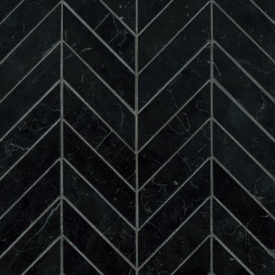 Black Marquina Polished Marble Architectural Wall Tile - 22 x 6 in.