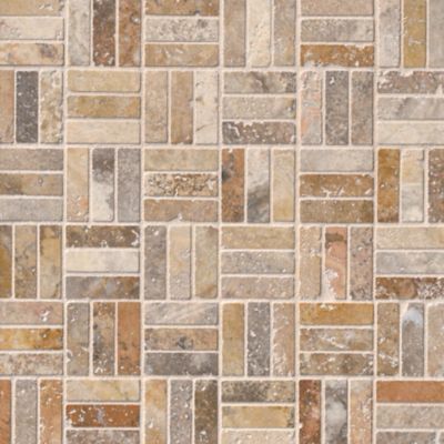 Scabos Brushed Unfilled Chiseled Small Versailles Pattern Travertine Wall  and Floor Tile - The Tile Shop