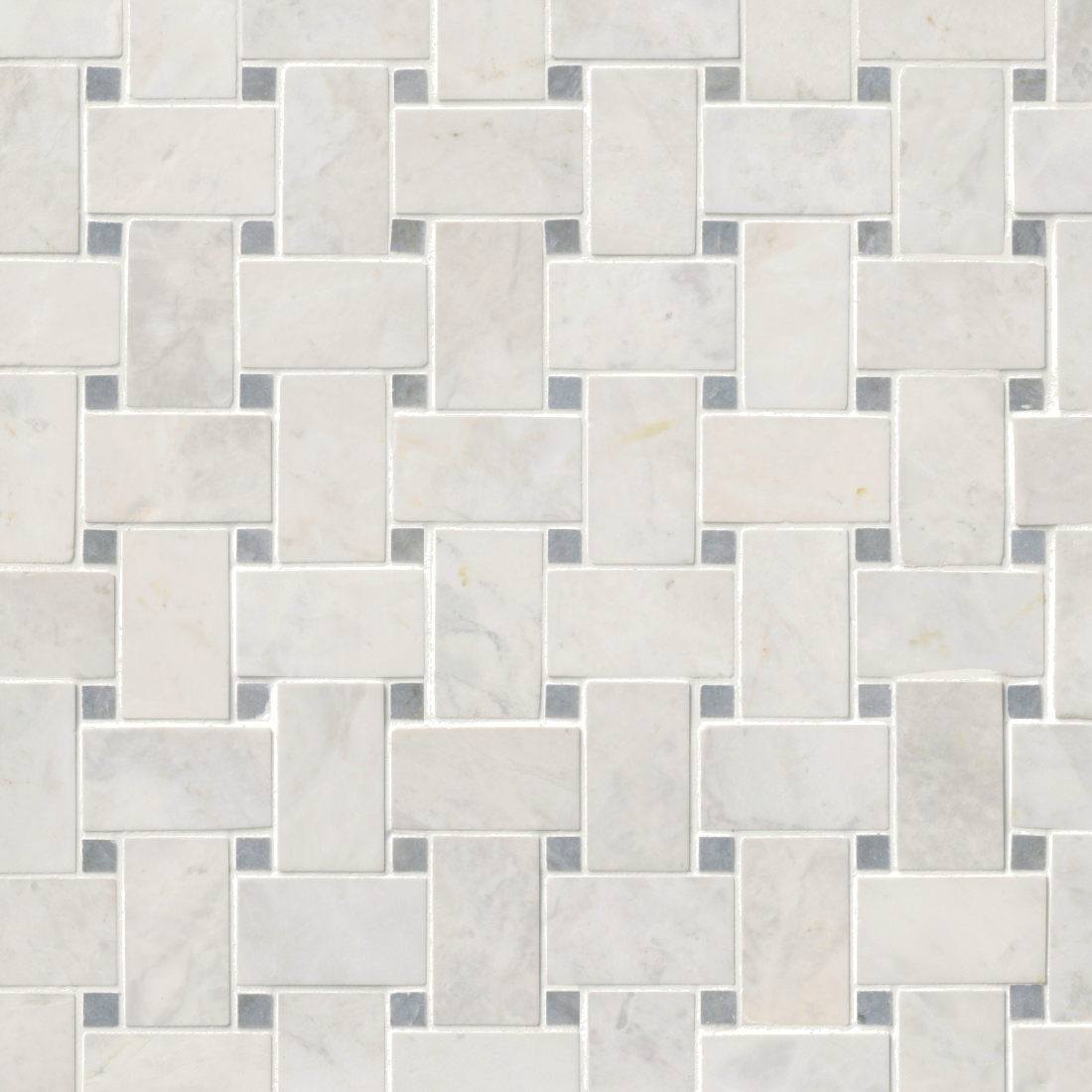 Siberian Pearl Brushed Niles with Grey Dot Marble Mosaic Wall and Floor Tile