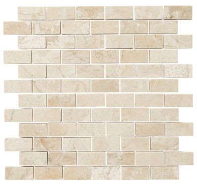 Queen Beige Polished Marble Cardine Mosaic Wall and Floor Tile The