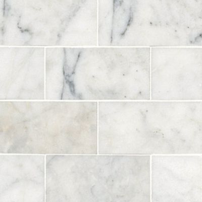 3x6 Basic white Ceramic Wall Tile - Polished