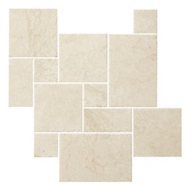Avorio Fiorito Brushed Marble Small Versailles Wall and Floor Tile ...