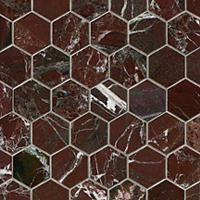 Thumbnail image of Rosso Marquina Pol Hex 2"
