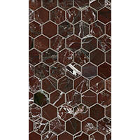Thumbnail image of Rosso Marquina Pol Hex 2"