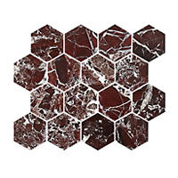 Thumbnail image of Rosso Marquina Pol Hex 3"