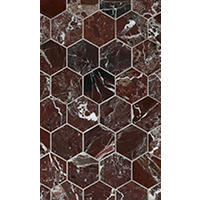Thumbnail image of Rosso Marquina Pol Hex 3"