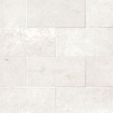 Arctic White Brushed Marble Wall and Floor Tile - 3 x 6 - The Tile Shop