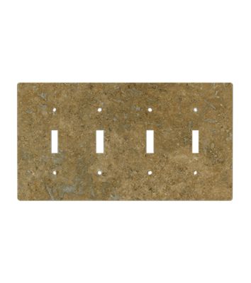 Light and Dark Brown Natural Stone Outlet Cover