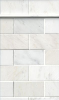 Hampton Carrara Polished Marble Subway Wall and Floor Tile - 3 x 6 in. -  The Tile Shop