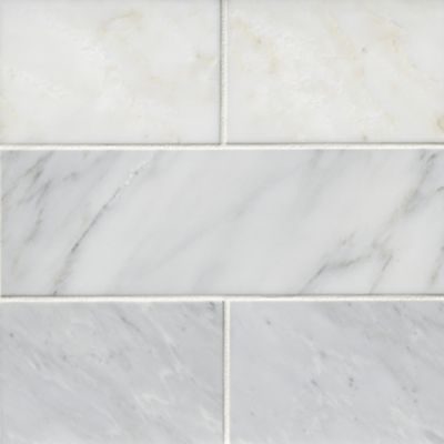 Hampton Carrara Polished Marble Subway Wall And Floor Tile X 12 The   657398