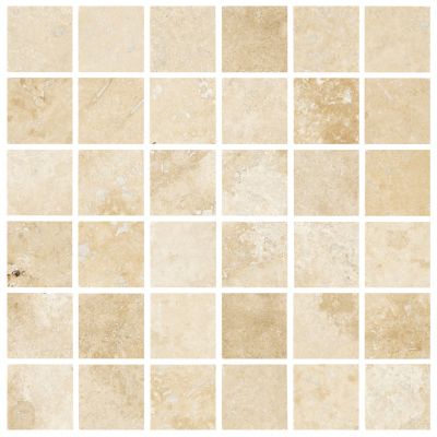 Bucak Light Walnut Honed Filled Travertine Mosaic Wall and Floor Tile - 2  in.