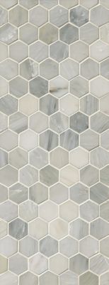 Hampton Carrara Hex Marble Mosaic Tile - 2 x 2 in. - The Tile Shop
