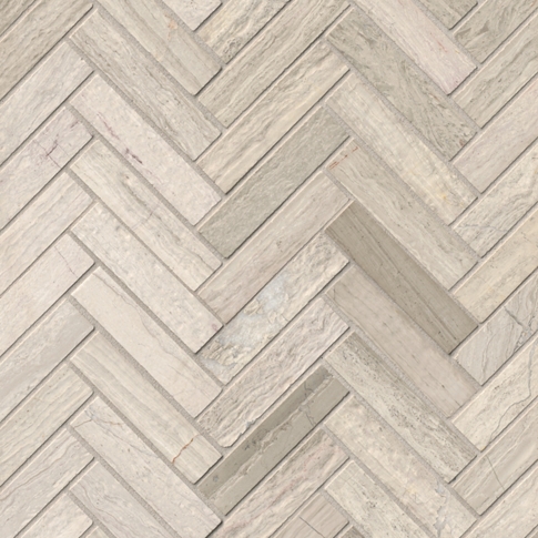 Legno Large Herringbone Travertine Mosaic Floor Tile 11 X 12 In The