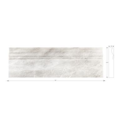 Carrara Grande WHITE Decorative Set-on skirtings for LVT Skirtings