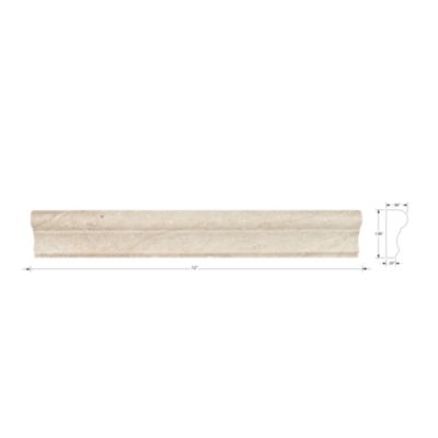 Queen Beige Polished Barnes Marble Wall Tile 2 x 12 in. The Tile Shop
