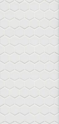 Imperial Bianco Gloss Hex Porcelain Mosaic Wall and Floor Tile - 2