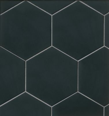 Black Hex Porcelain Wall and Floor Tile - 10 in. - The Tile Shop