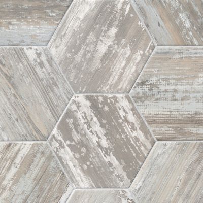 Adoni Black Slate Hexagon Wall and Floor Tile - 10 in. - The Tile Shop