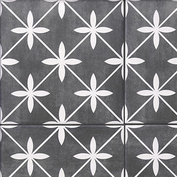 Laura Ashley Wicker Charcoal Matte, Grey Patterned Floor Tiles Laura Ashley
