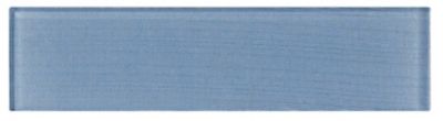 Annie Selke Glam Glass Smokey Blue Glass Wall Tile 3 x 12 in. The