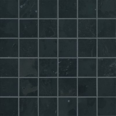 Noir Honed Limestone Mosaic Wall and Floor Tile - 2 x 2 in - The