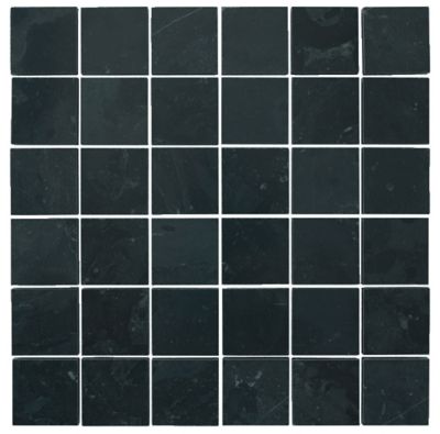 Noir Honed Limestone Mosaic Wall and Floor Tile - 2 x 2 in - The