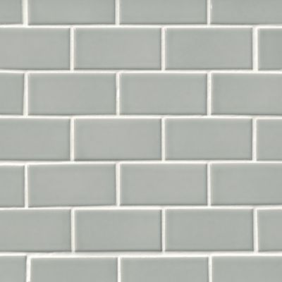 Gloss Pale Grey Amalfi Porcelain Mosaic Wall and Floor Tile The Tile Shop