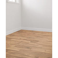 Thumbnail image of Room with focus on faux wood tile floor in staggered layout an warm beige tones.
