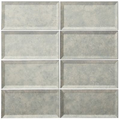 12x12 Wide 10 Pcs Mirror Mosaic Tiles Wall Panels Silver