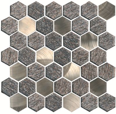 Posh Light Bronze Glass Mosaic Wall Tile The Tile Shop