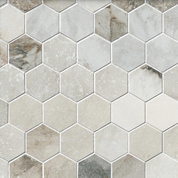Royal Grey Hex Porcelain Mosaic Wall, Hexagon Shower Floor Tile Gray