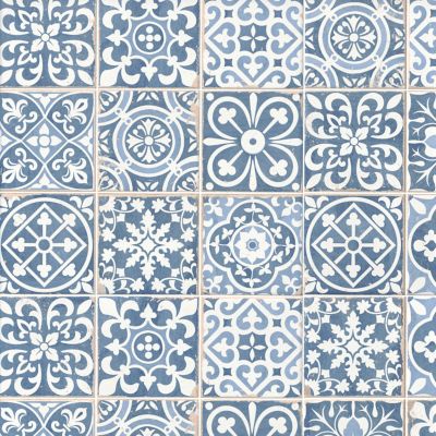 Faenza Azul Ceramic Wall and Floor Tile 13 x 13 in. The Tile Shop