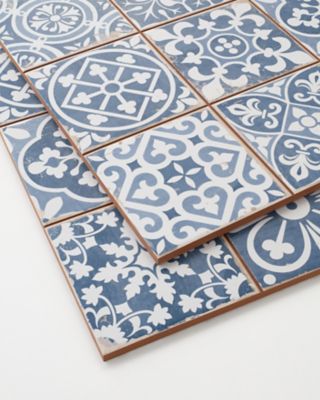 Faenza Azul Ceramic Wall and Floor Tile 13 x 13 in. The Tile Shop