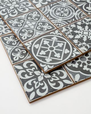 Faenza Negro Ceramic Wall and Floor Tile - 13 x 13 in. - The Tile Shop