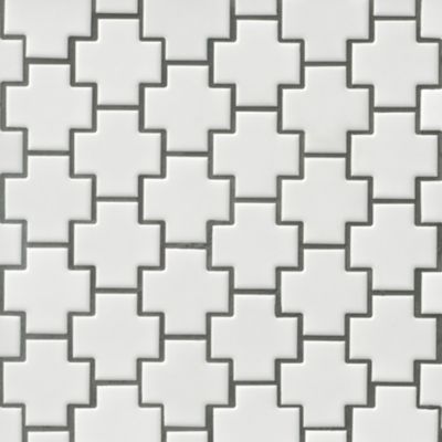 Cross White Porcelain Mosaic Wall and Floor Tile The Tile Shop