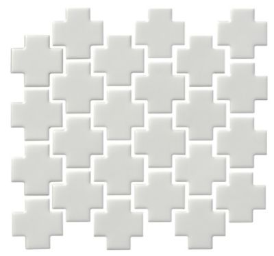 Cross White Porcelain Mosaic Wall and Floor Tile