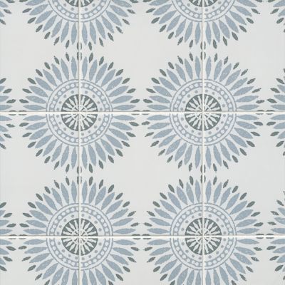 Laura Ashley Sunflower Charcoal with Cloud Blue Porcelain Wall and Floor  Tile - 8 x 8 in. - The Tile Shop