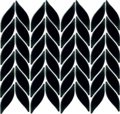 Petal Dark Charcoal Porcelain Mosaic Wall and Floor Tile The Tile Shop