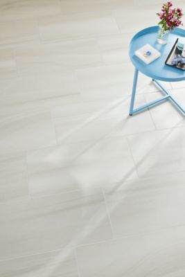 Sandwaves Marshmallow Porcelain Wall and Floor Tile - 12 x 24 in. - The