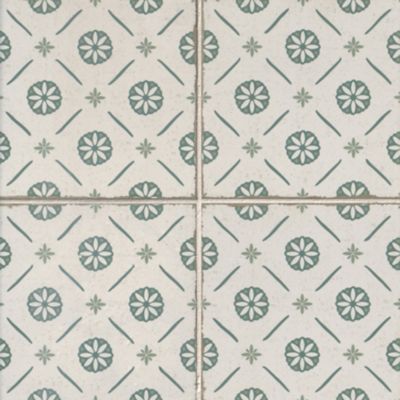 Laura Ashley Wexbord Fresh Green Porcelain Wall and Floor Tile - 6 x 6 in.