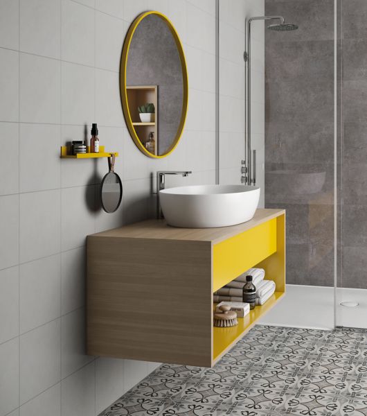 Dark Grey Ceramic Shower Tile 