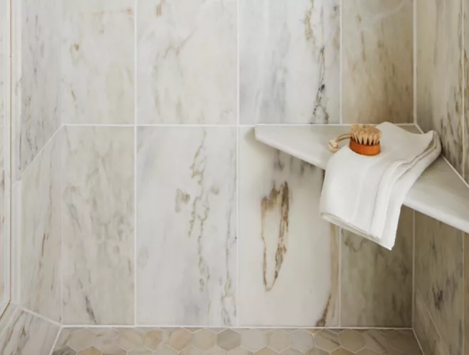 Stone corner shower seat hotsell
