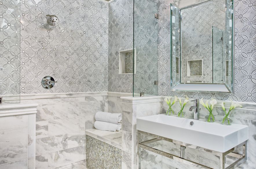 Inverno Grey Marble Effect Rectified Wall And Floor Tiles