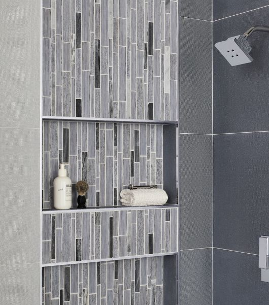 glass mosaic tile shower