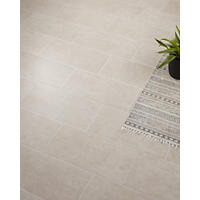 Thumbnail image of Space shows an overhead view of a rectangular tile porcelain flooring in a brick layout with grey color and matte finish.